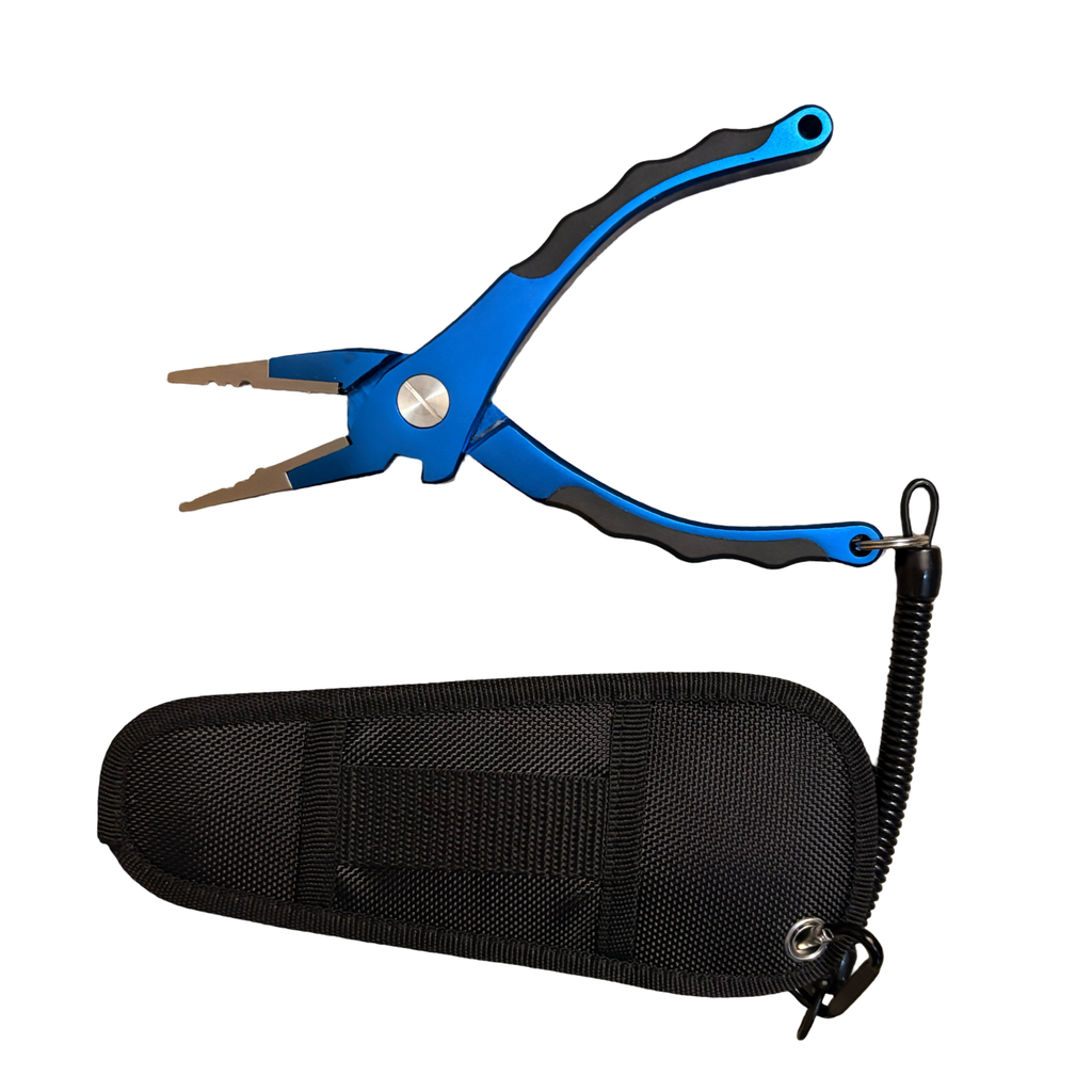 7" Aluminum/stainless Pliers with Sheath Lanyard.